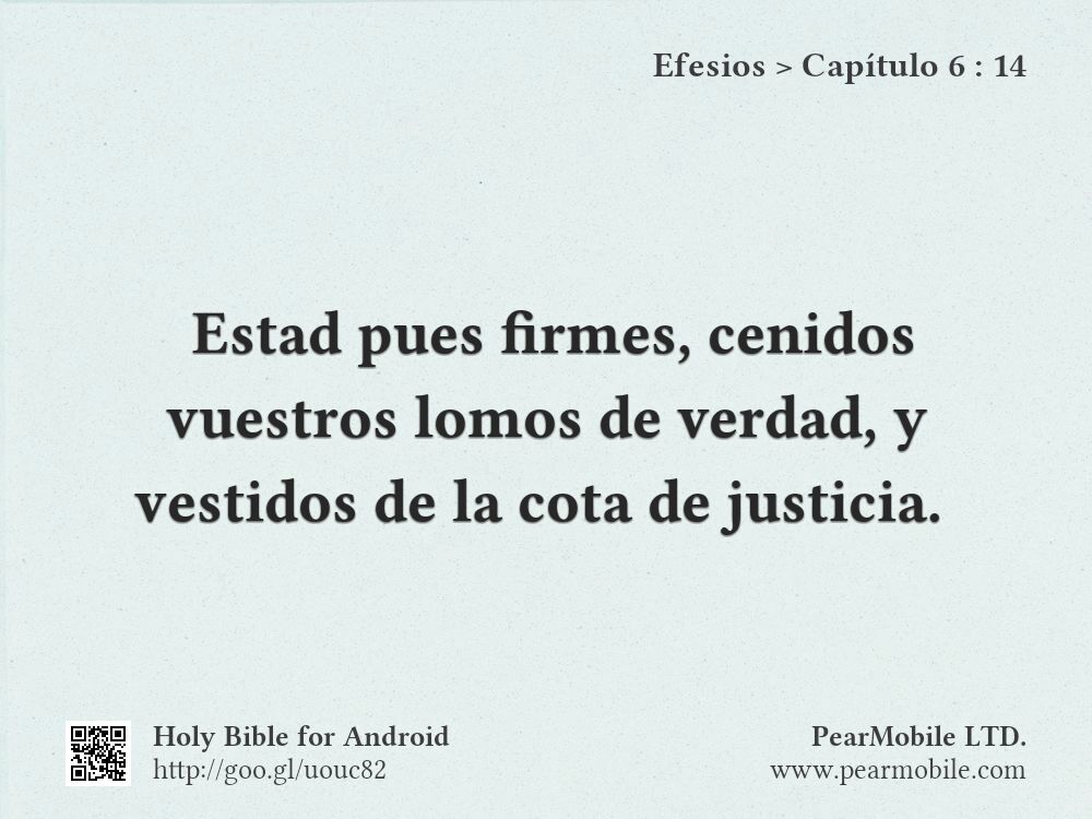 Efesios, Capítulo 6:14
